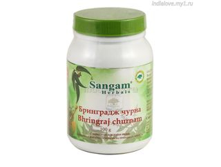 Брингарадж Чурна ( порошок ) Bhringaraj Churnam SANGAM 100 гр