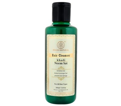 Шампунь для волос Ним & Сат от Кхади , 210 мл. / Neem Sat Hair Cleanser, 210 ml, Khadi