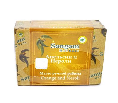 Мыло ручной работы Апельсин и Нероли, Сангам / Sangam Herbals, 100 гр.