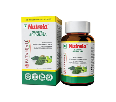 Спирулина Нутрела Патанджали / Nutrela , Naturel Spirulina, Patanjali , 60 таб.