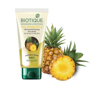 Гель для умывания Ананас, Биотик / BIO PINEAPPLE OIL CONTROL FOAMING FACE WASH BIOTIQUE , 100 мл.