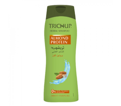 Шампунь на основе трав, МИНДАЛЬНЫЙ ПРОТЕИН, Тричуп Васу /Trichup Herbal Shampoo ALMOND PROTEIN, Vasu, 400 мл