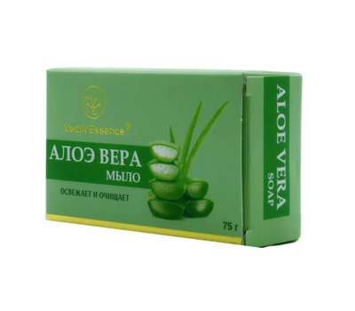 Мыло Алое Вера освежает и очищает, Ведик Эссенс / ALOE VERA SOAP, Vedik Essence, 75 гр