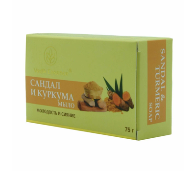 МЫЛО САНДАЛ И КУРКУМА , молодость и сияние, Ведик Эссенс / SANDAL & TURMERIC SOAP, Vedik Essence, 75 гр