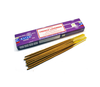 Nag Champa FRENCH LAVENDER Incense, Satya (Благовония НАГ ЧАМПА ФРАНЦУЗСКАЯ ЛАВАНДА, Сатья), 15 г.