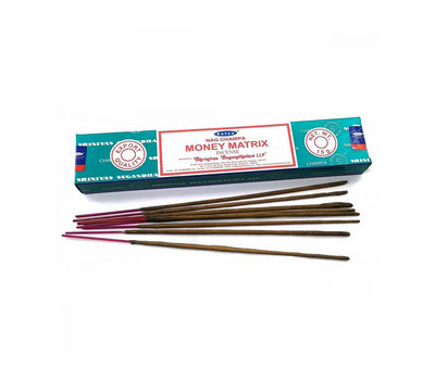 Nag Champa MONEY MATRIX Incense, Satya (Благовония НАГ ЧАМПА ДЕНЕЖНАЯ МАТРИЦА, Сатья), 15 г.