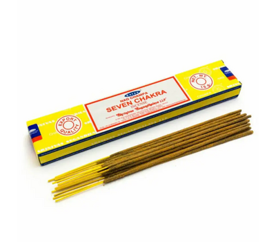 Nag Champa SEVEN CHAKRA Incense, Satya (Благовония НАГ ЧАМПА СЕДЬМАЯ ЧАКРА, Сатья), 15 г.