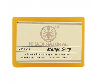 МАНГО Мыло ручной работы с эфирными маслами, Кхади / MANGO Handmade Herbal Soap With Essential Oils, 125 гр.