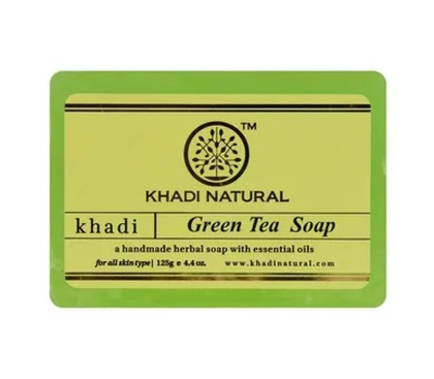 ЗЕЛЕНЫЙ ЧАЙ Мыло ручной работы с эфирными маслами, Кхади / GREEN TEA SOAP Handmade Herbal Soap With Essential Oils, Khadi, 125 гр.