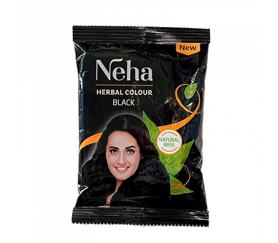 Травяной краситель на основе ХНЫ, цвет ЧЕРНЫЙ, 20 г. / NEHA Herbal Colour, BLACK