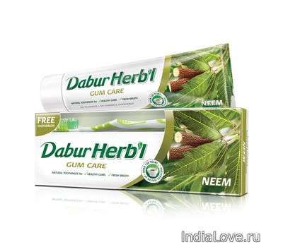 ЗУБНАЯ ПАСТА DABUR HERB’L NEEM (НИМ), 150 Г. + ЗУБНАЯ ЩЁТКА ср.жесткости